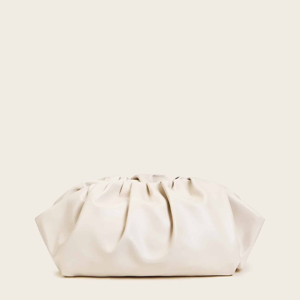 Clutch Pouch Ruched Vegan Leather - Picture 6 of 10